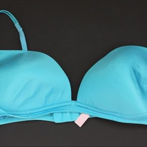 36C Victoria's Secret Blue Satin Plunge Bra